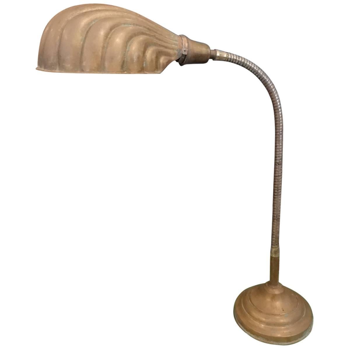 Early 20th Century French Brass Table Lamp