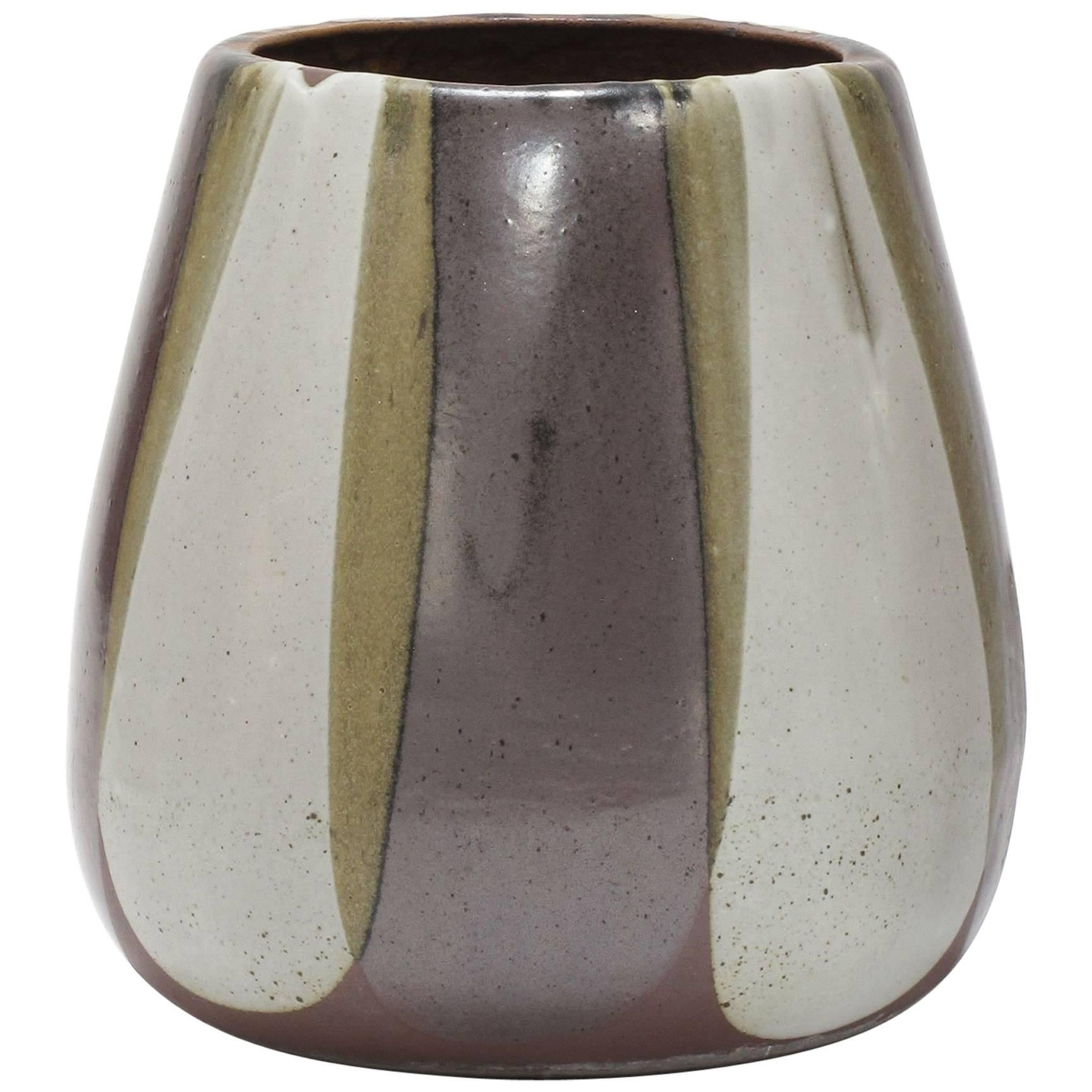 David Cressey Pro Artisan Collection 'Flame' Glaze Design Ceramic Planter, 1960s For Sale