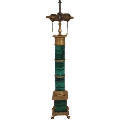 French Style Faux Malachite Lamp 12