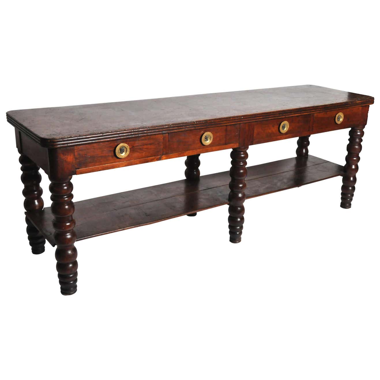 Console Table with Single Piece Top at 1stDibs