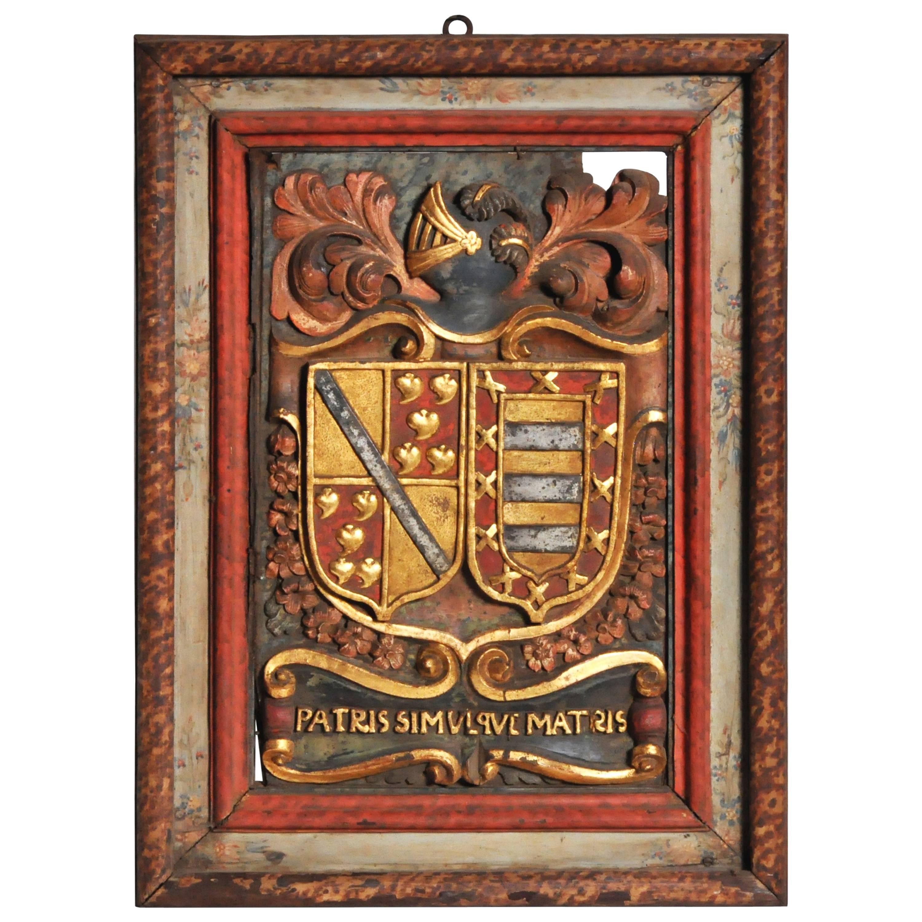 Family Crest from a Chateau For Sale