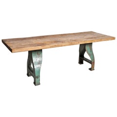 Industrial Work Table Marked "Air France"