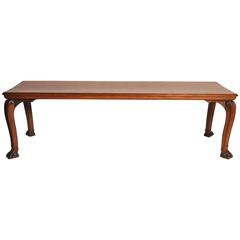 Antique Solid Walnut Top Dinning Table