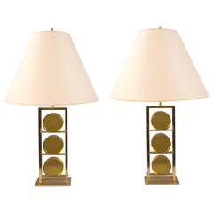 Pair of Glass and Brass Lamps by Roberto Rida, Italy, 2016 11