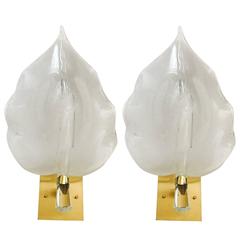 Pair of 1960s Large Murano Glass Sconces 6