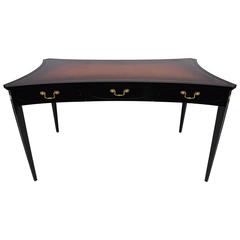 Regency-Style Desk with Embossed Leather