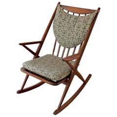 1960s Danish Modern Teak Rocking Chair by Frank Reenskaug for Bramin