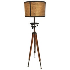 Antique Movie Camera Tripod Stand, Now as a Lamp