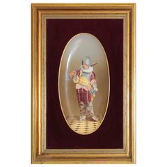 Framed Signed J.B. Hand-Painted Porcelain Plaque with Custom Frame 5