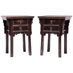 Pair of Chinese Two-Drawer Side Tables 5
