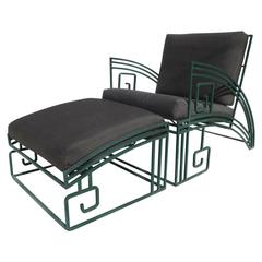 Vintage "Biltmore" Iron Chaise by Marina McDonald for Jazz