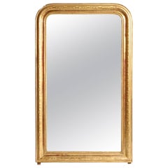 Gilded Pinewood Mirror with Original Glass