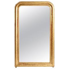 Gilded Pinewood Mirror with Original Glass 4