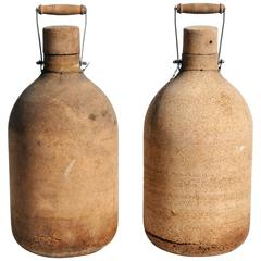 Pair of Cork-Covered Wine Coolers