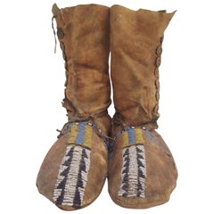 19th Century Plains Beaded Moccasins