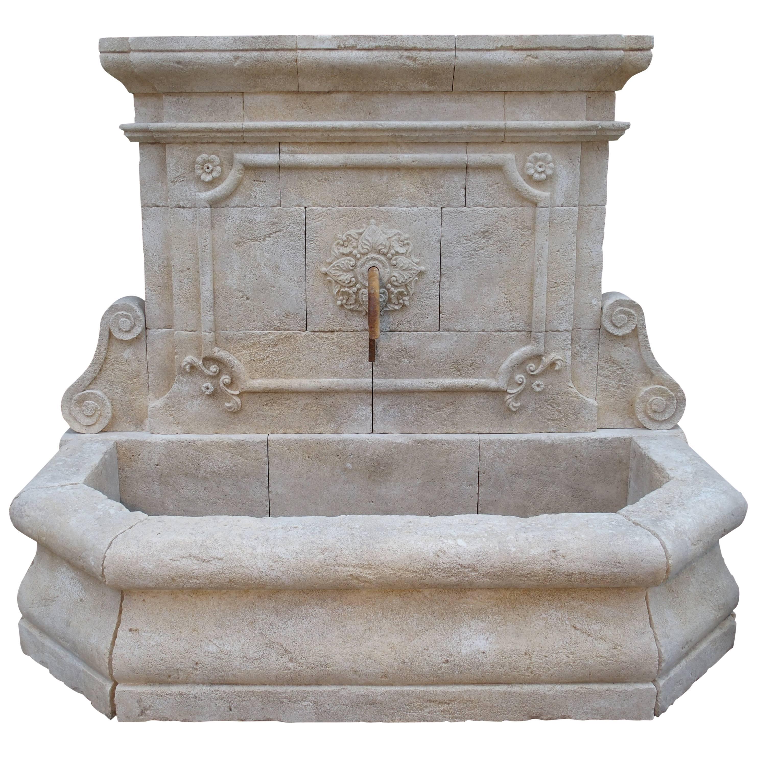 Large Carved Stone Wall Fountain from France at 1stDibs | large wall ...