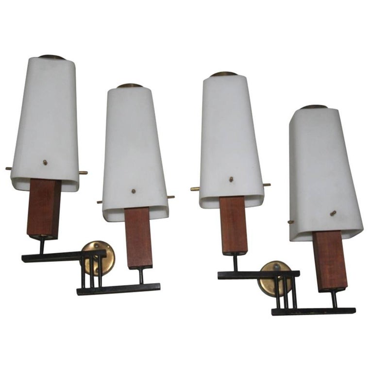 Esperia Pair of Wall Sconces Mid-Century Italian Design For Sale at 1stDibs