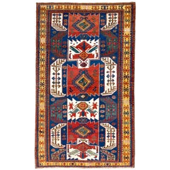 5.4 x 9 Ft Antique Caucasian Kasim Ushak Kazak Rug. Excellent état d
origine