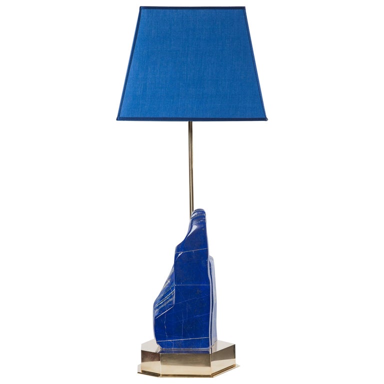 Table Lamp Lapis Lazuli Model Unique Piece by Studio Superego, Italy For Sale