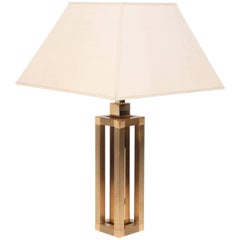 Italian Romeo Rega Table Lamp Brass, 1970s