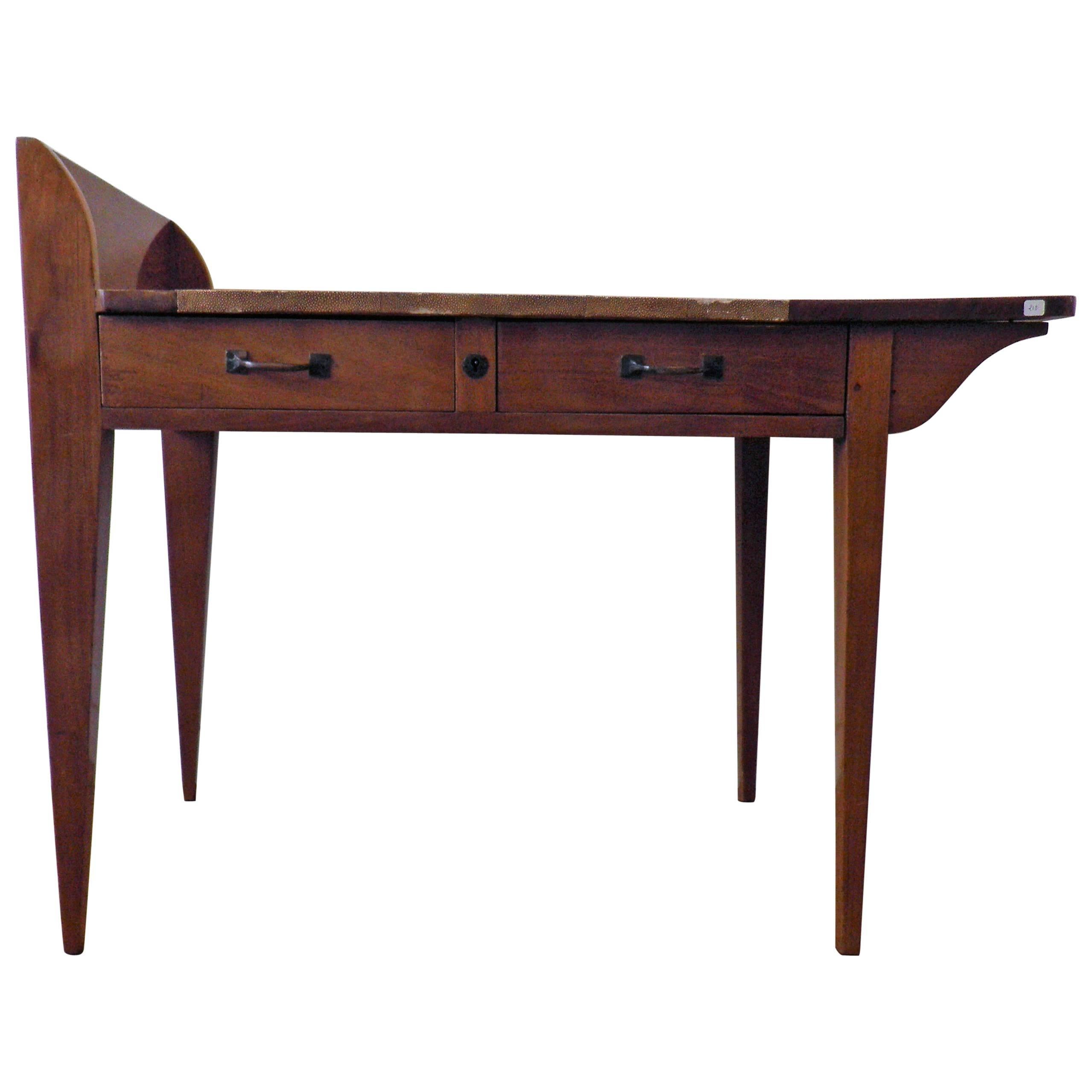 Exceptional Asymmetric Student Desk by Eugène Printz, Art Déco, France, 1930s For Sale