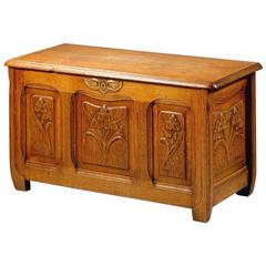 Emile Bernaux, a Carved Wooden Cabinet, Signed 8