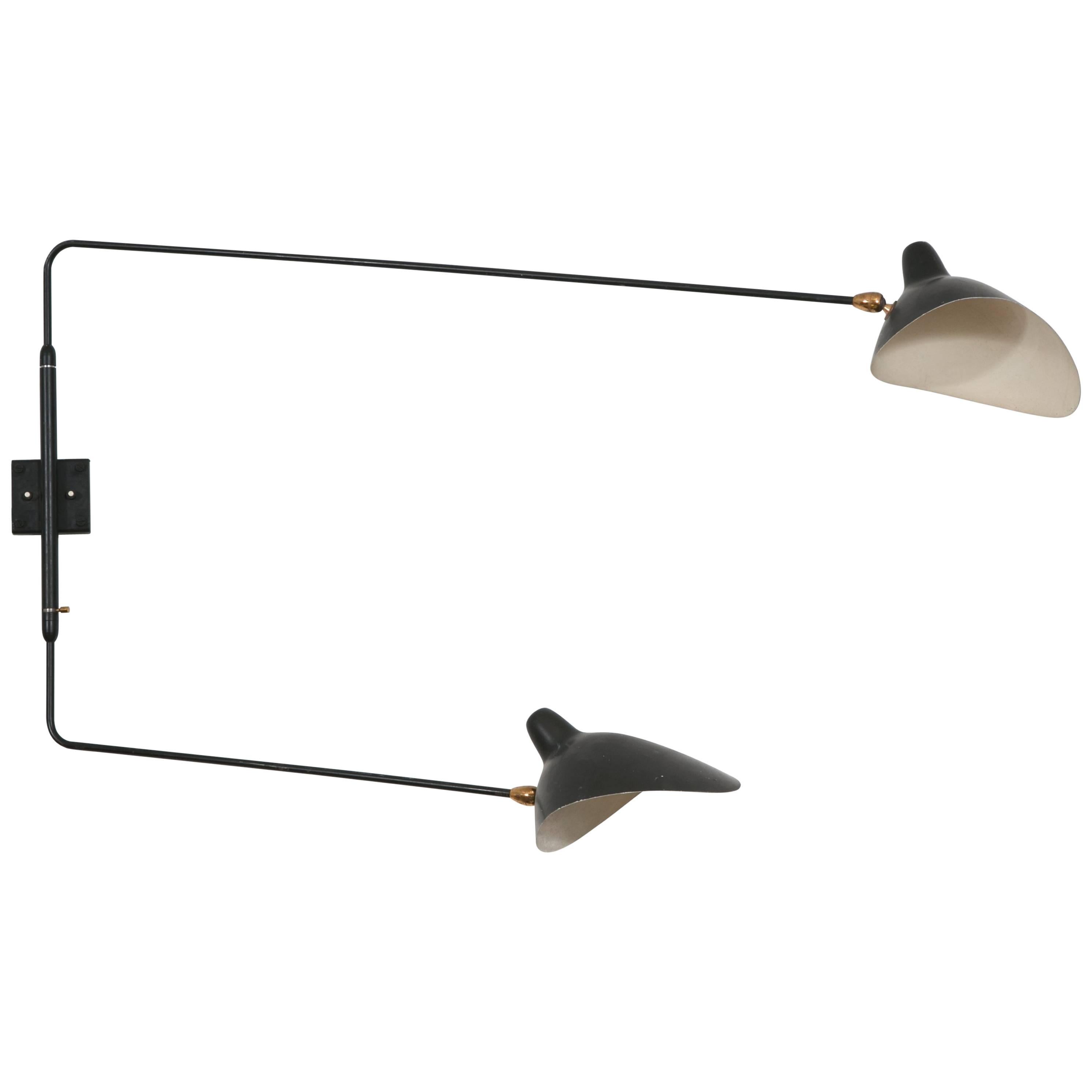 Serge Mouille Twin-Arm Appliques/Wall Lights, circa 1953 For Sale