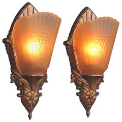 Vintage Art Deco Slip Shade Sconce, circa 1920s -1930s