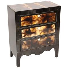 Modern Style Cow Horn and Lacquered Three-Drawer Chest of Drawers 11