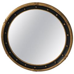 Stunning Big Round Neoclassical Antique Mirror