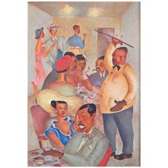 "Negro Night Club, " 1945 Painting Depicting African American Social Life