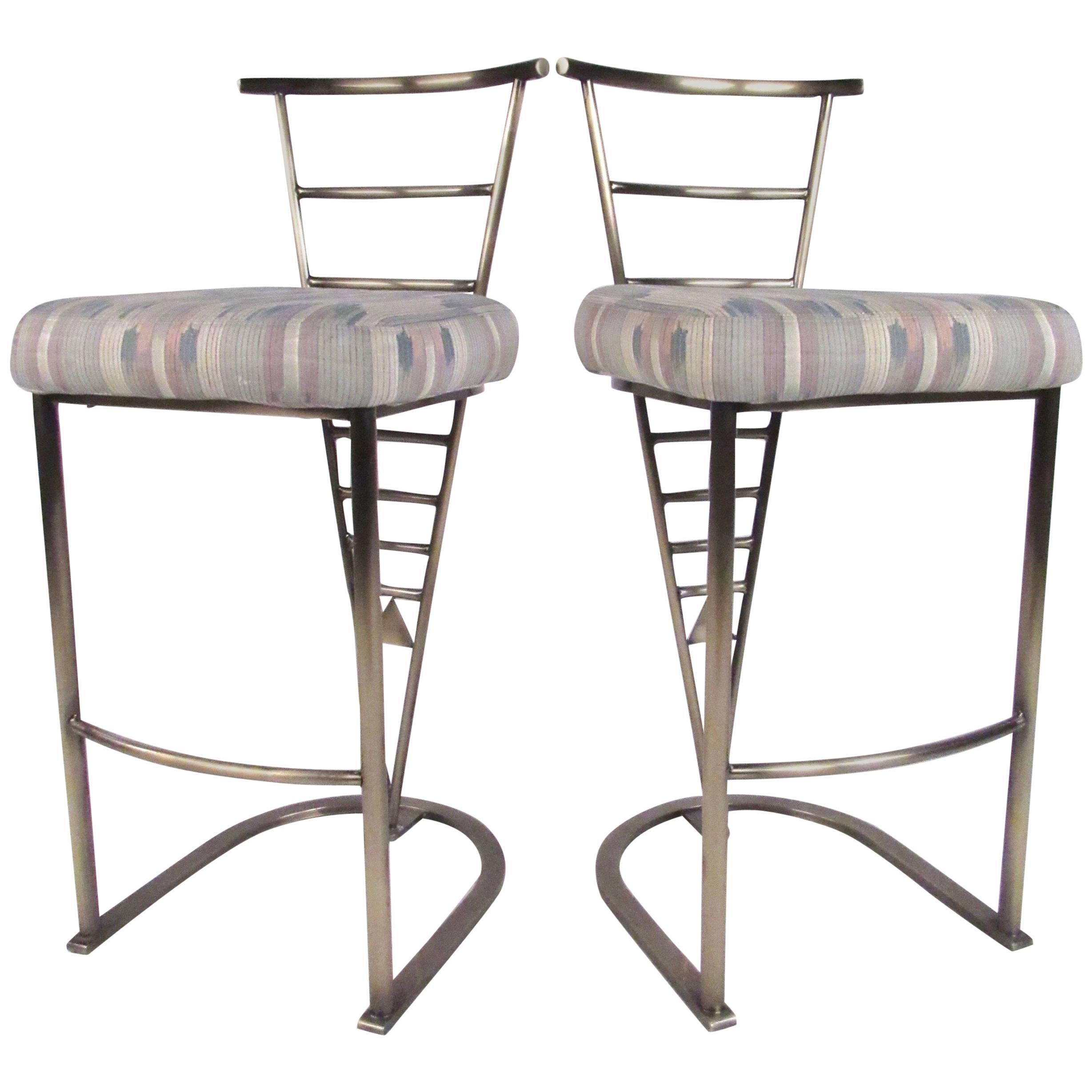 Pair of Contemporary Modern Bar Stools by DIA