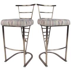 Pair of Contemporary Modern Bar Stools by DIA 6