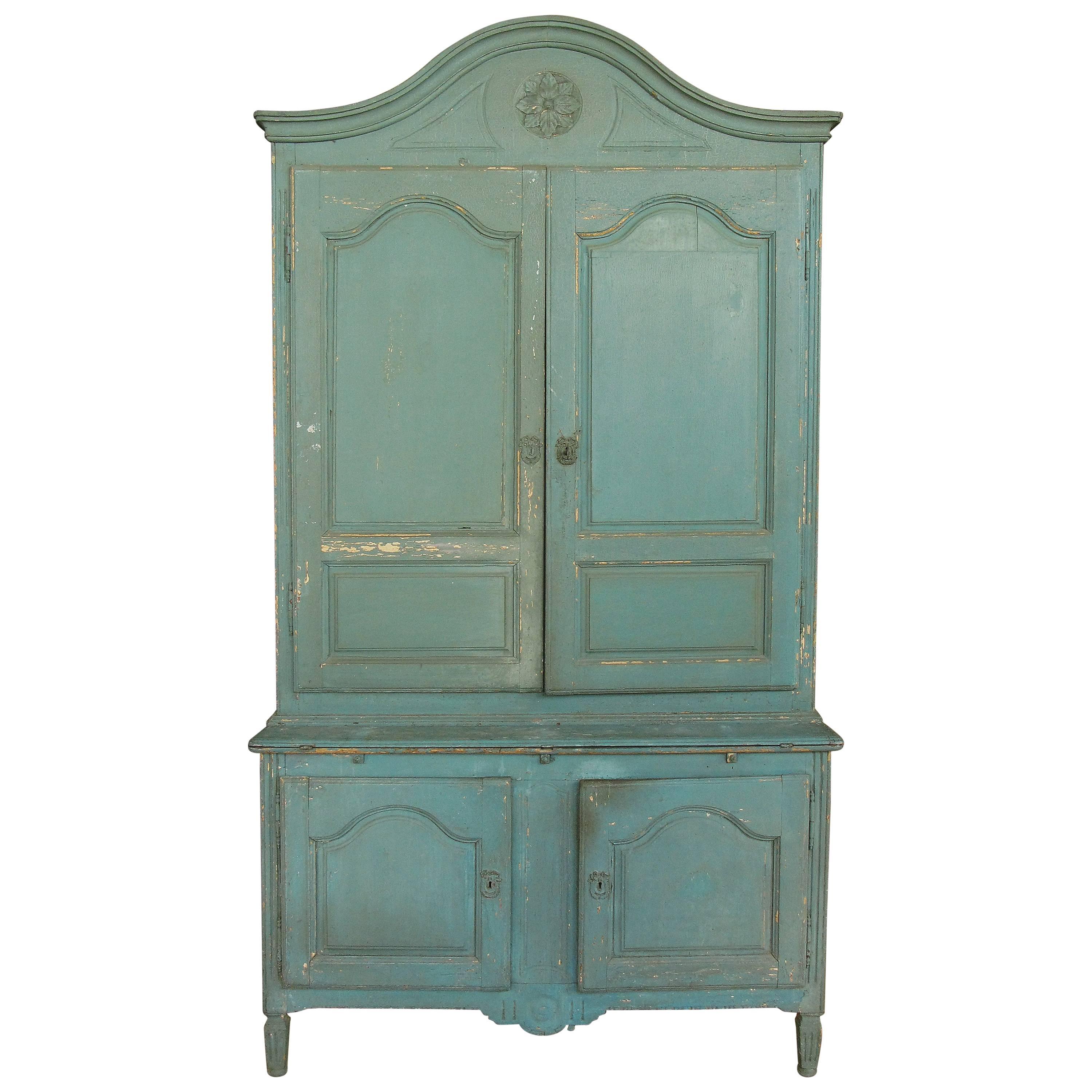 Antique Late 19th Century Italian Painted Cupboard