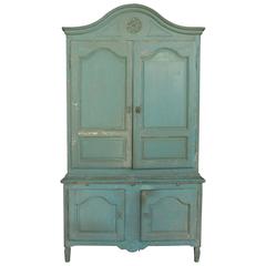 Antique Late 19th Century Italian Painted Cupboard