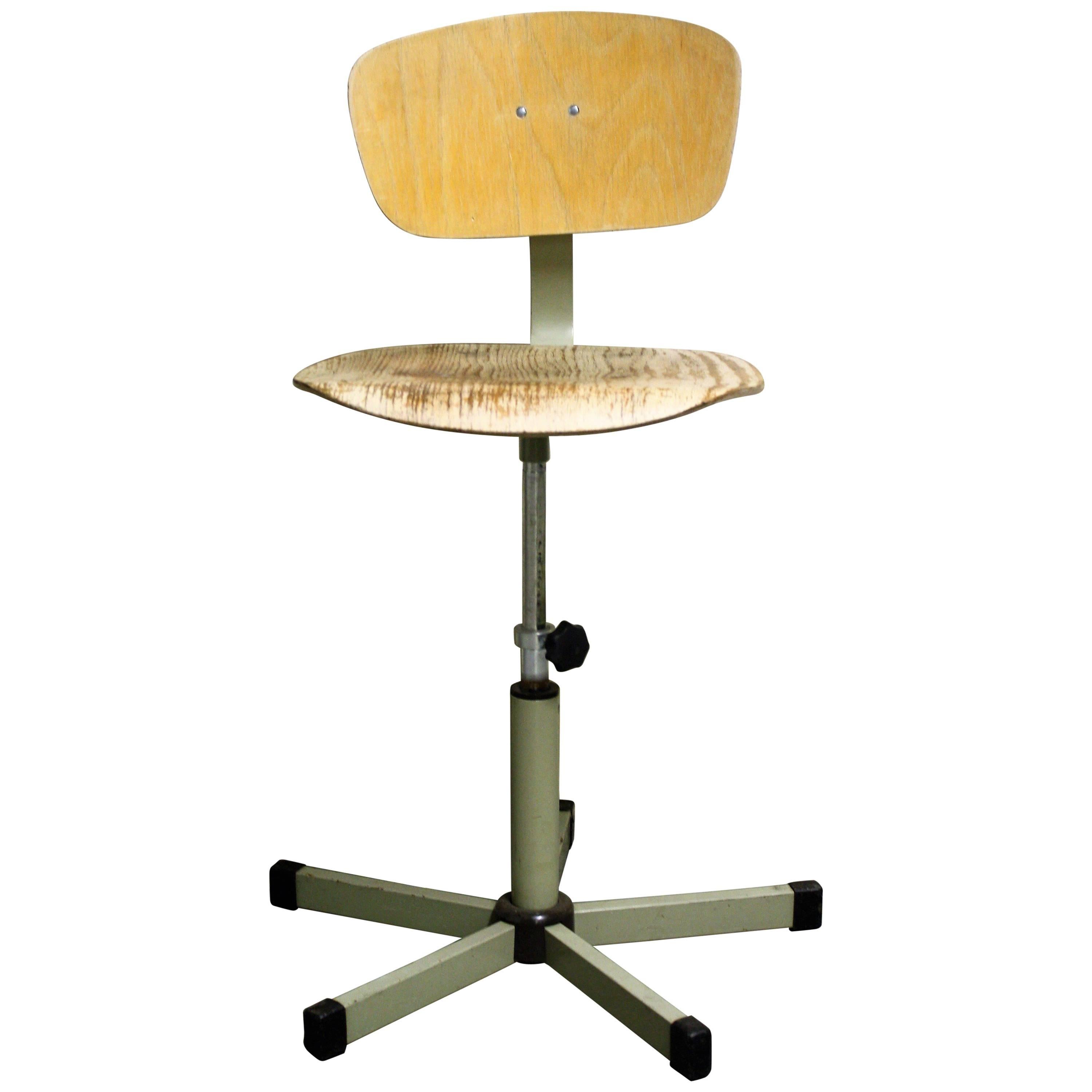 Industrial Work Stool, 1970s For Sale