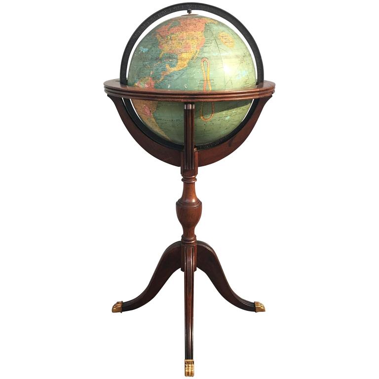 Terrestrial Globe Made by Replogle Globes, Chicago at 1stDibs