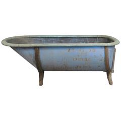 Used Late 19th Century Zinc and Cast Iron Bathtub