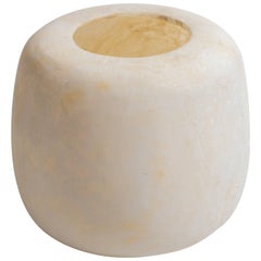 Round Egyptian Alabaster Jardiniere Vase