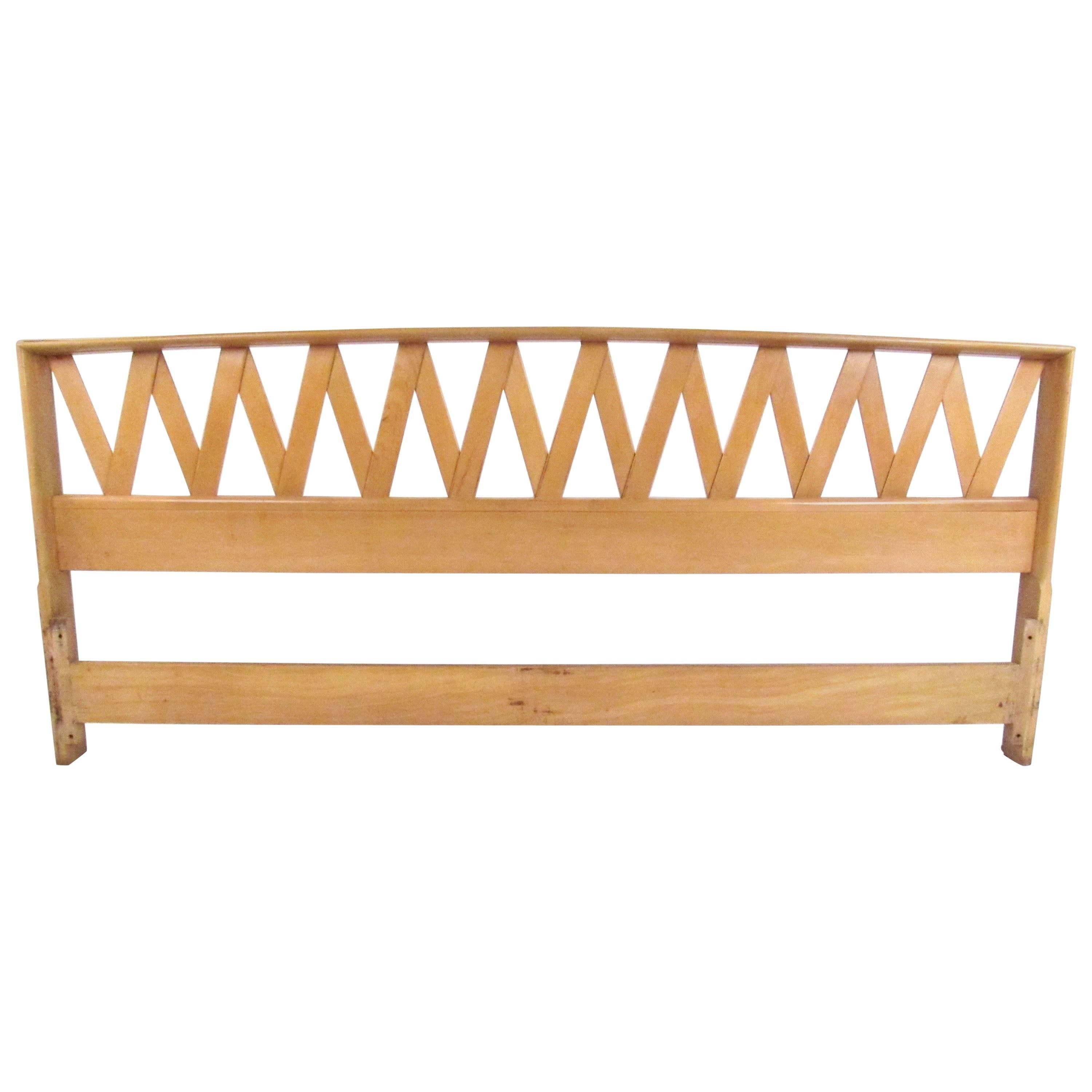 Mid-Century Modern Paul Frankl King-Size Bed Headboard