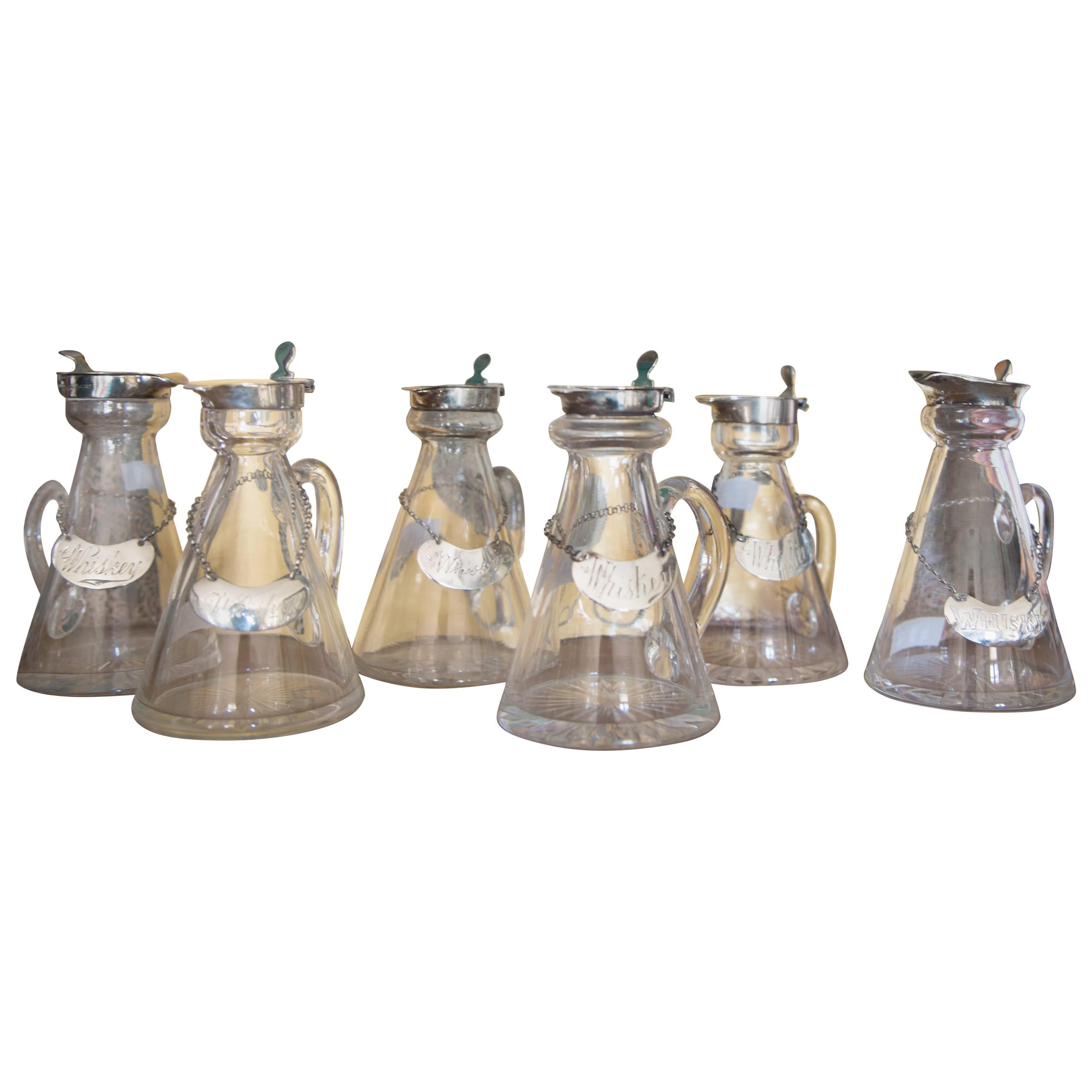 Six Whiskey Tots from London Silver Vaults For Sale