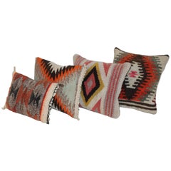 Collection of Four Navajo Indian Weaving Mini Pillows