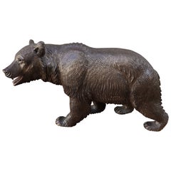 Carved Swiss Early 20th Century Bear