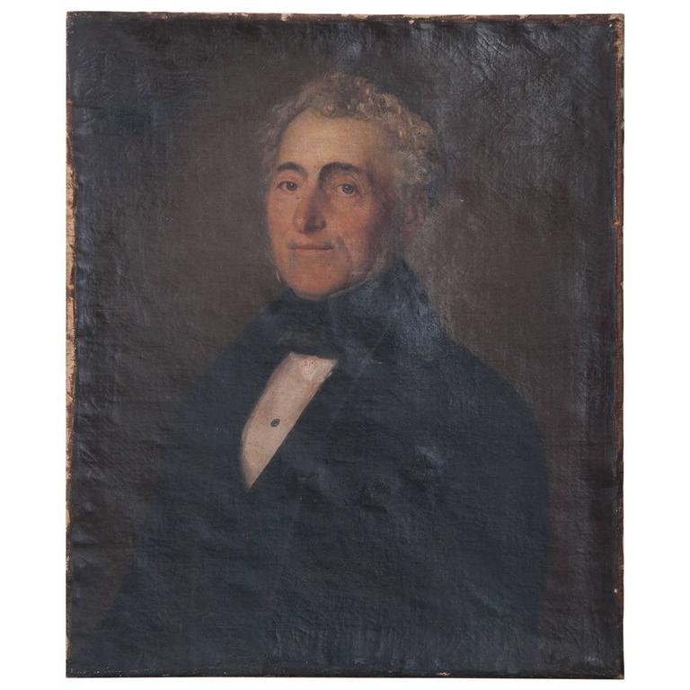 18th Century Portrait of a Gentleman, Oil on Canvas at 1stDibs