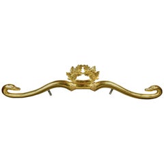 French Empire Giltwood Bed Corona