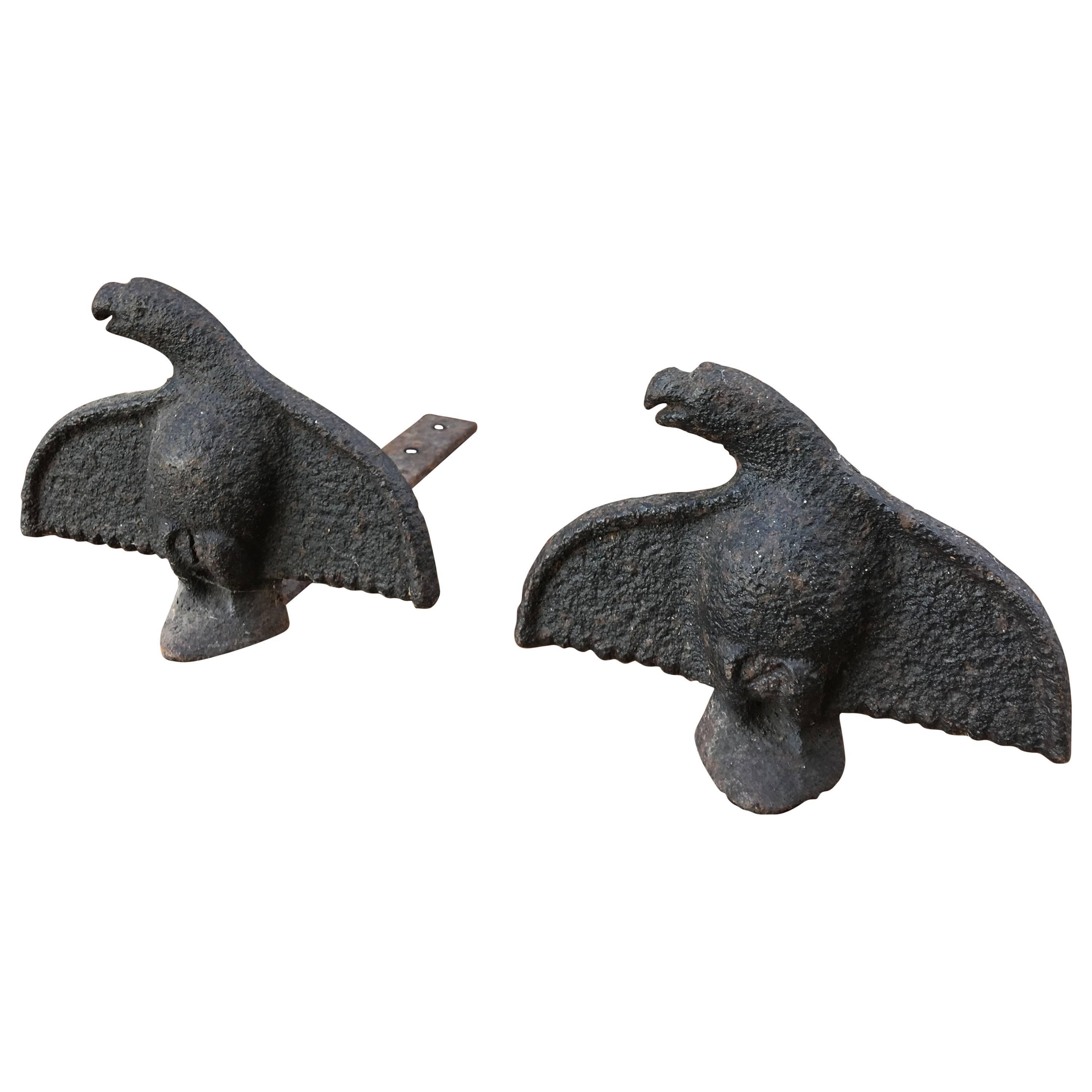 Pair of Cast Iron Snow Birds