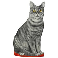 Fornasetti Toleware Cat Form Waste Basket 10
