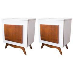 Pair of Mid-Century Modern Lacquered Nightstands