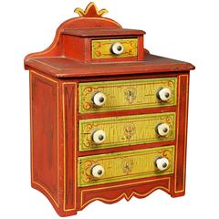 American Cottage Victorian Painted Miniature Chest