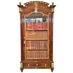  King wood and Ormolu Bookcase Cabinet c1880